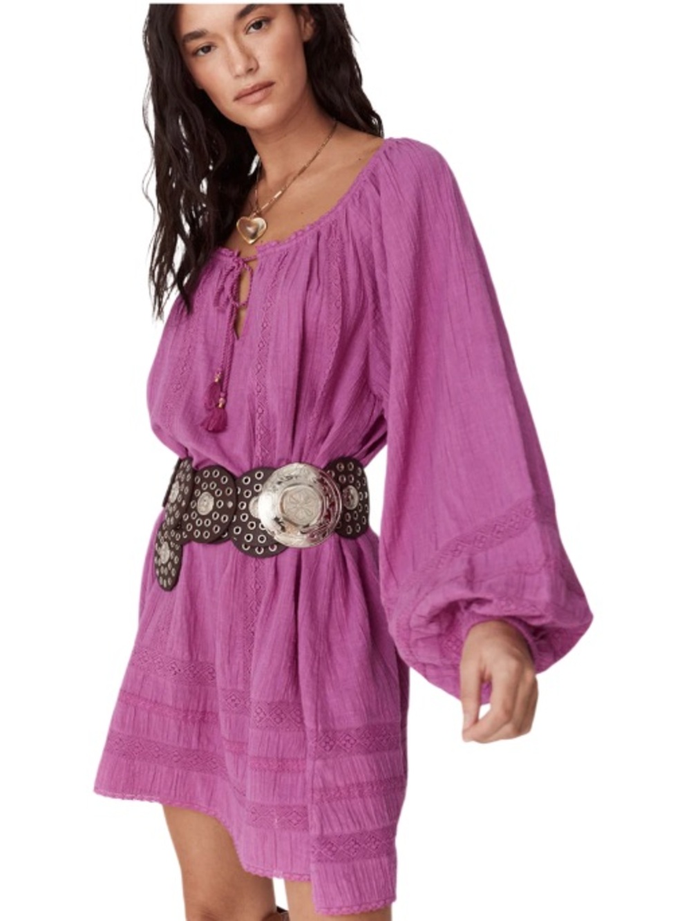 NWT Spell Serendipty Lace Tunic Organic Cotton Dress